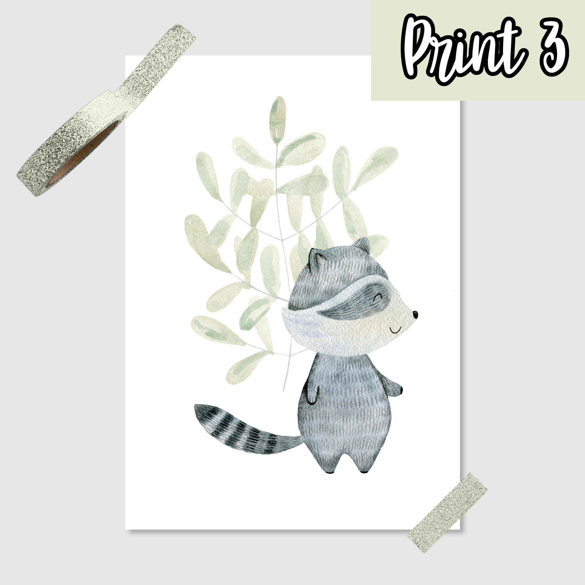 Baby Forest Animals Art Print - DIN A5, DIN A4